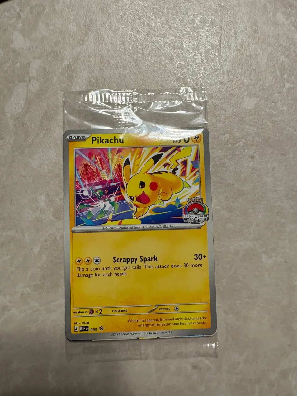 Pikachu (MEP 093) - WORLD CHAMPIONCHIPS 2026