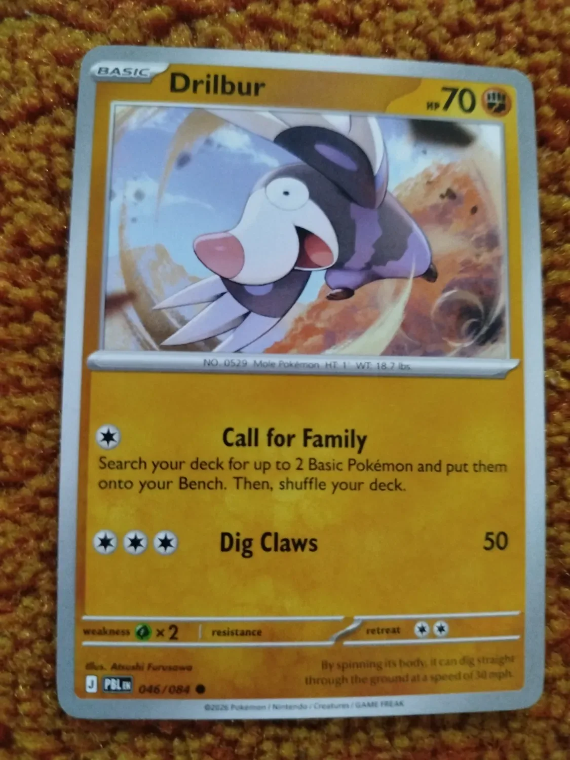 Pokémon karta drilbur