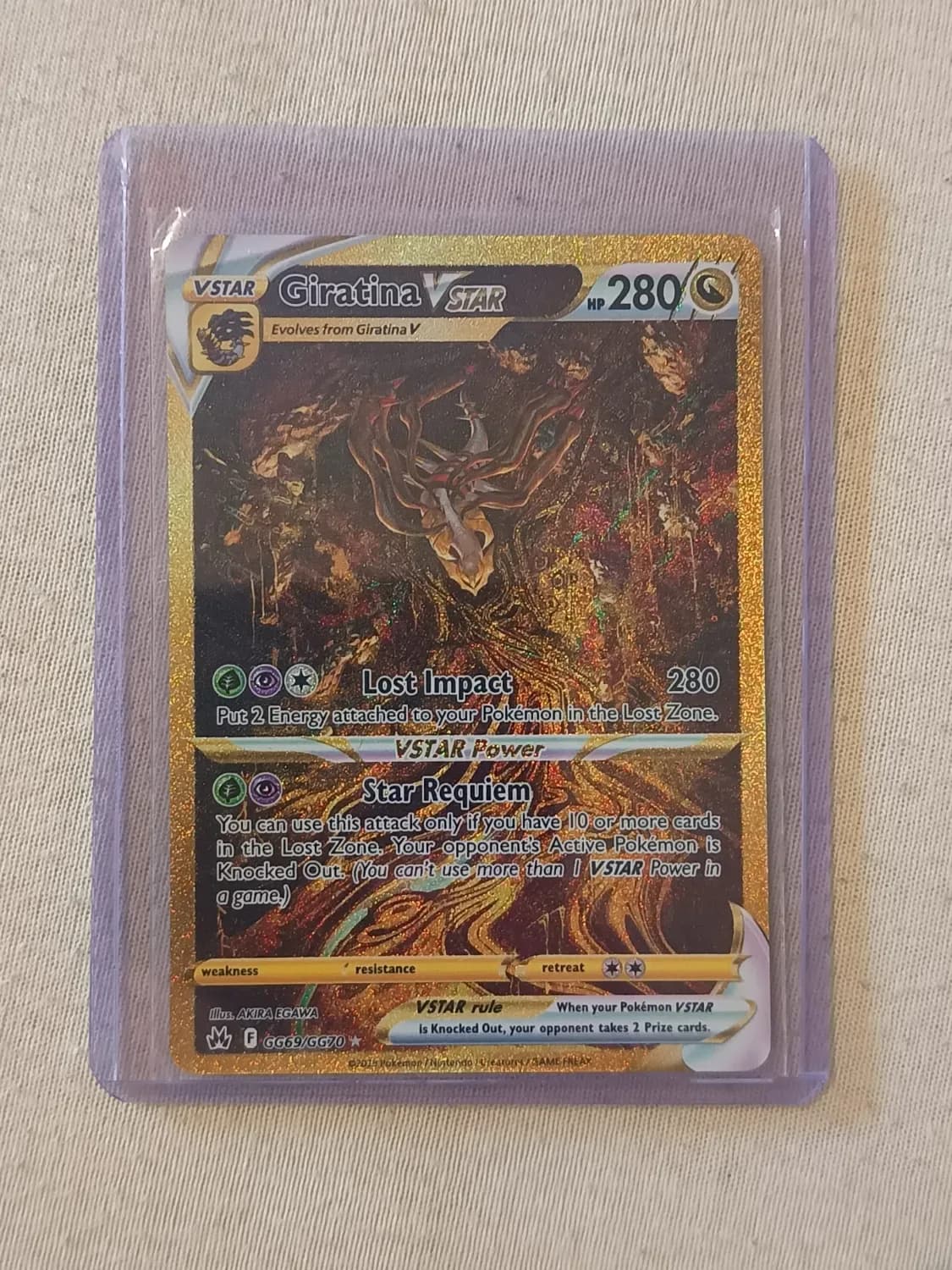 Pokemon TCG Giratina VSTAR Gold Secret Rare GG69/GG70